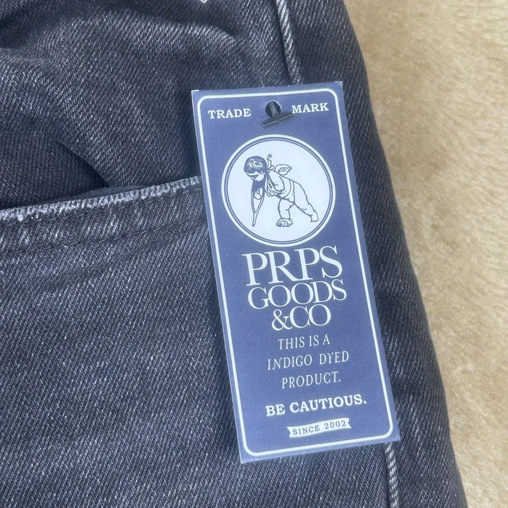 PRPS Goods & Co Men 32‎ Le Sabre Japanese Denim Slim Fit Black Indigo Rinse Wash